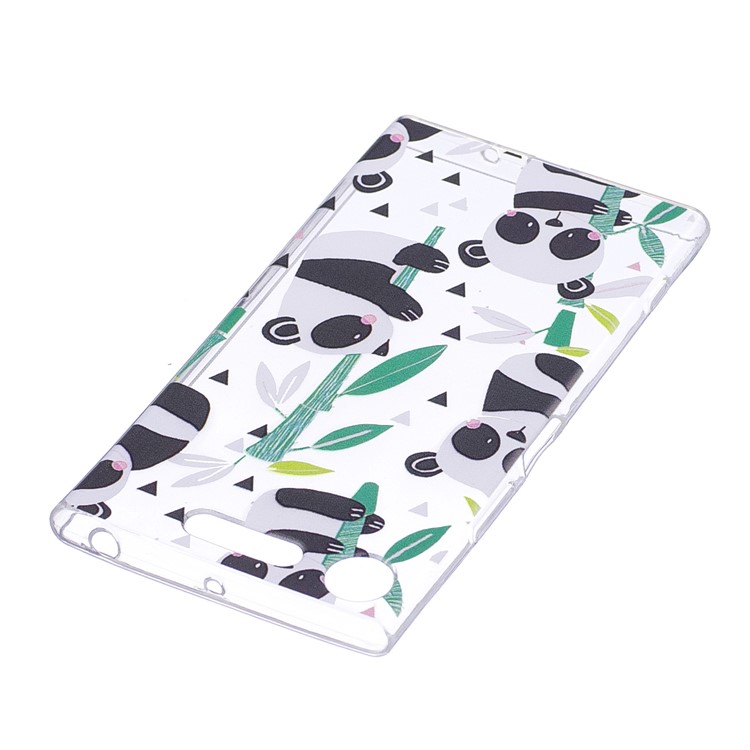 Pattern Printing TPU Flexible Phone Case for Sony Xperia XZ1 Compact - Panda-3
