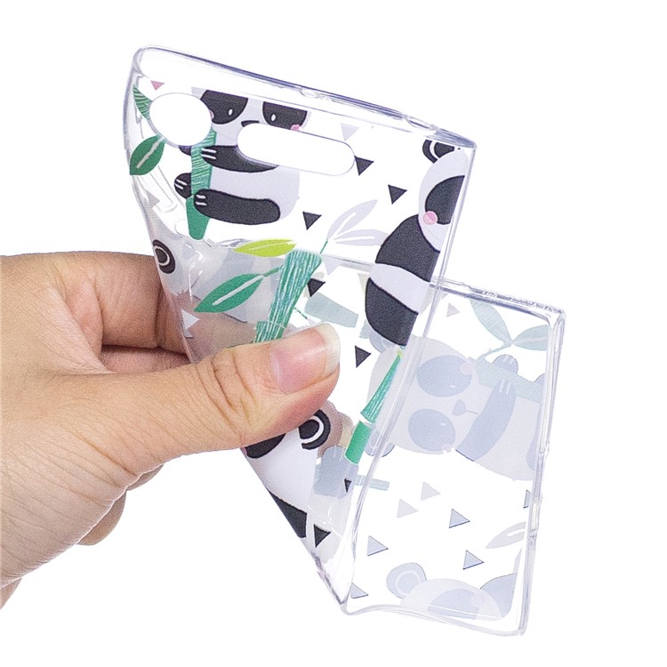 Pattern Printing TPU Flexible Phone Case for Sony Xperia XZ1 Compact - Panda-4