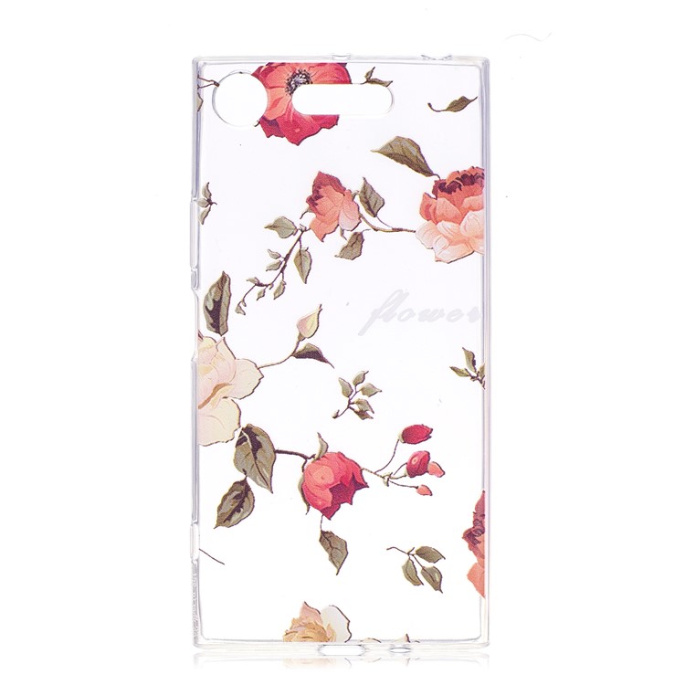 Pattern Printing TPU Flexible Cellphone Casing Cover for Sony Xperia XZ1 Compact - Vivid Flowers-1