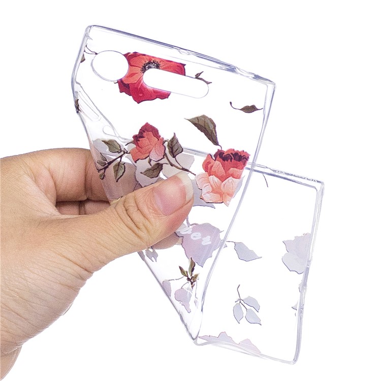 Pattern Printing TPU Flexible Cellphone Casing Cover for Sony Xperia XZ1 Compact - Vivid Flowers-4