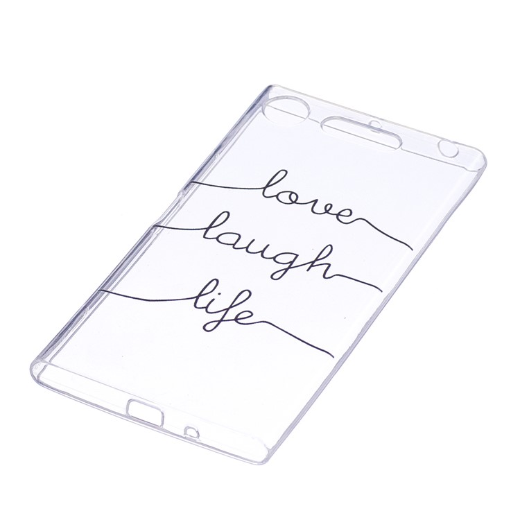Pattern Printing TPU Flexible Mobile Phone Case for Sony Xperia XZ1 Compact - English Characters-2