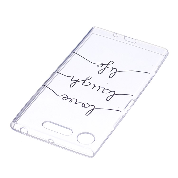 Pattern Printing TPU Flexible Mobile Phone Case for Sony Xperia XZ1 Compact - English Characters-3