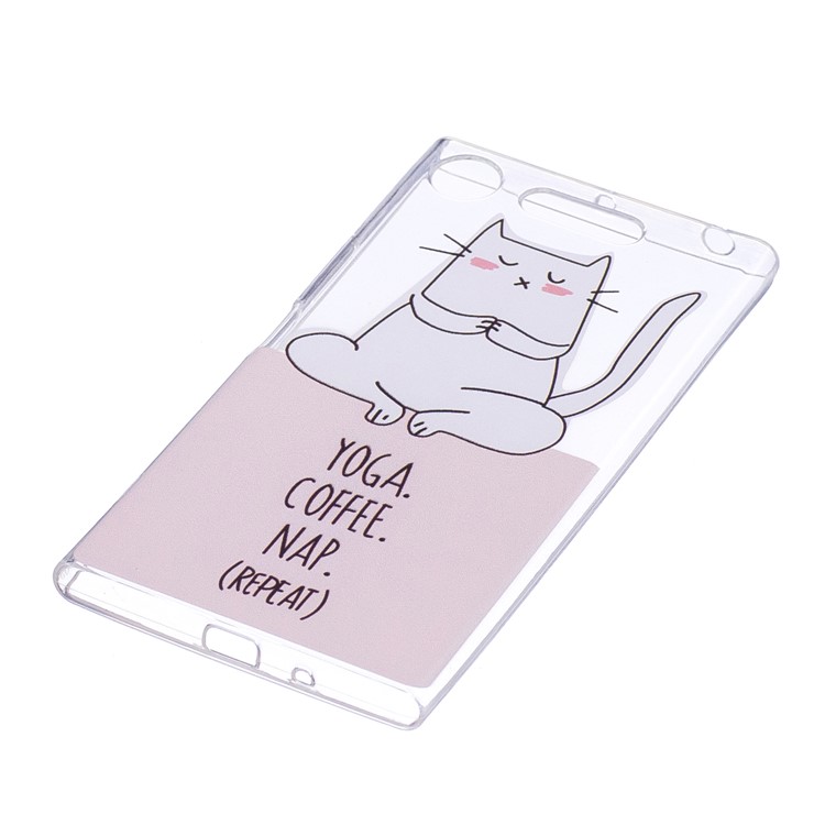 Pattern Printing TPU Flexible Phone Accessory Cover for Sony Xperia XZ1 Compact - Cartoon and English Characters-2