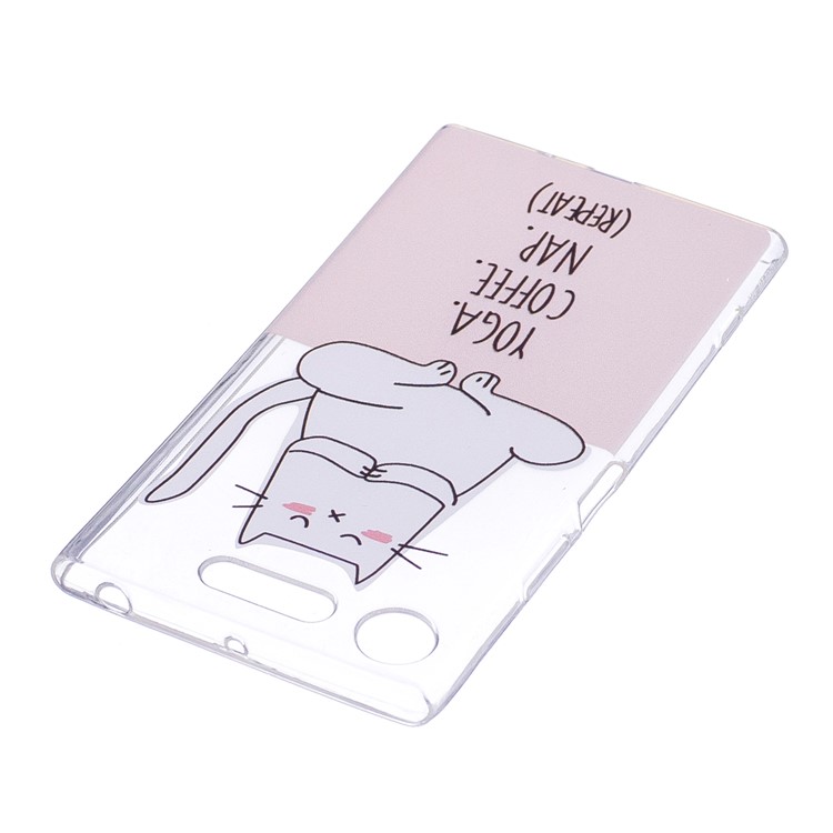 Pattern Printing TPU Flexible Phone Accessory Cover for Sony Xperia XZ1 Compact - Cartoon and English Characters-3