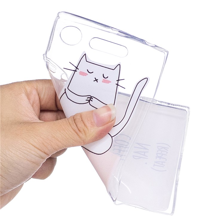 Pattern Printing TPU Flexible Phone Accessory Cover for Sony Xperia XZ1 Compact - Cartoon and English Characters-4