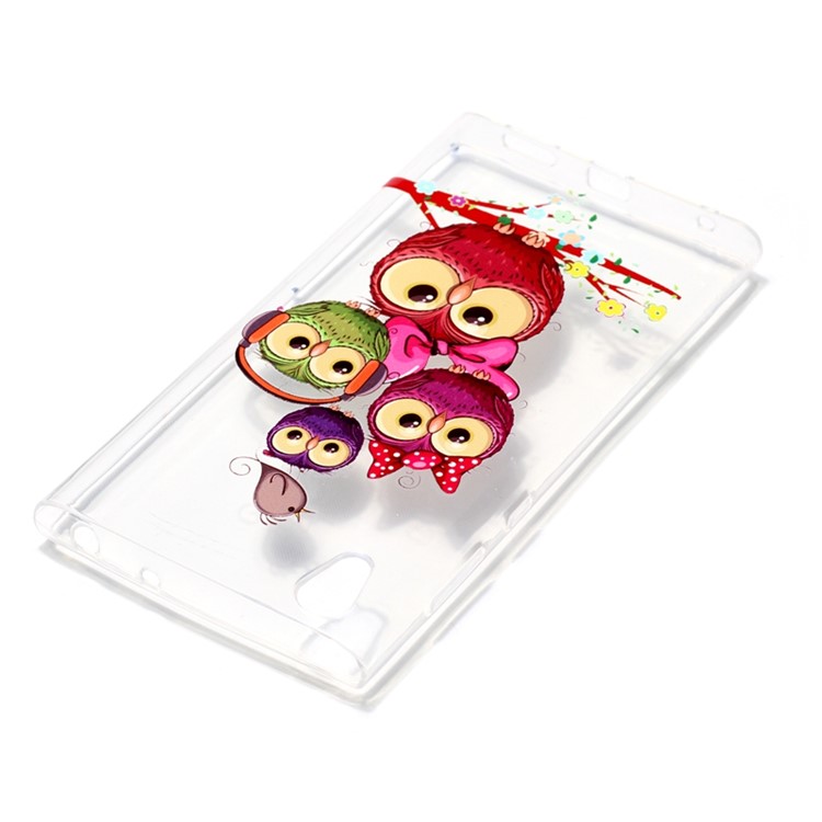 Printing Pattern Soft TPU Jelly Case for Sony Xperia L1 - Lovely Owls-3