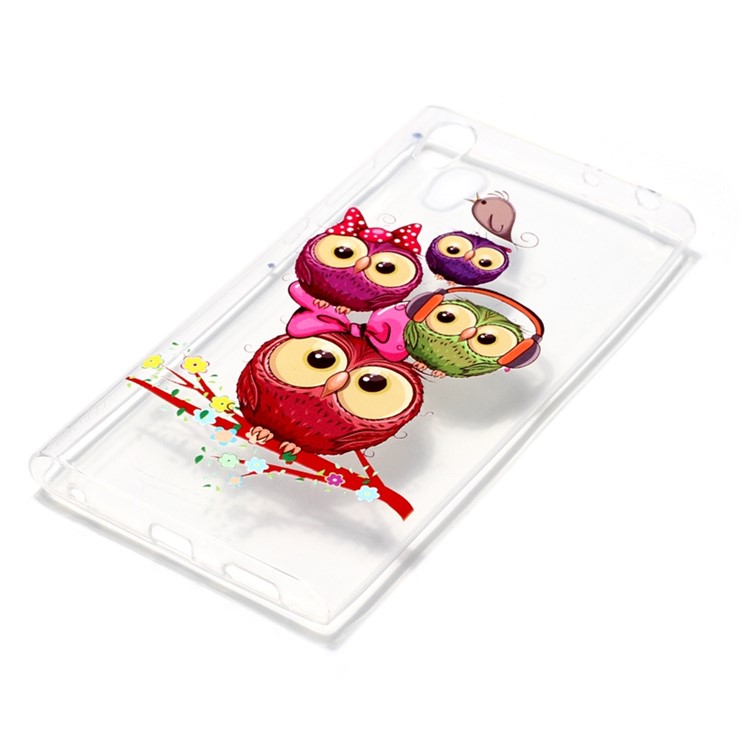 Printing Pattern Soft TPU Jelly Case for Sony Xperia L1 - Lovely Owls-4