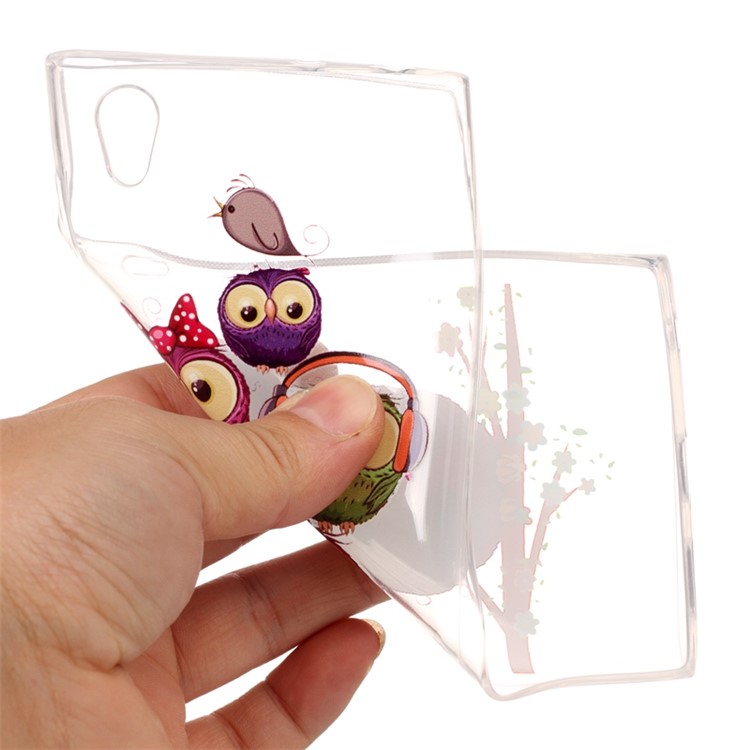 Printing Pattern Soft TPU Jelly Case for Sony Xperia L1 - Lovely Owls-5