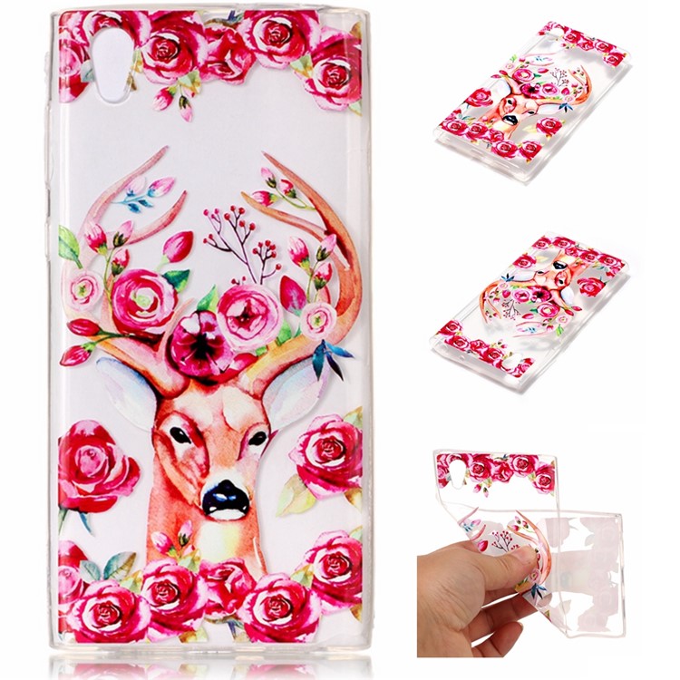 Printing Pattern Soft TPU Jelly Casing for Sony Xperia L1 - Deer-1