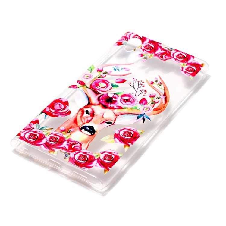 Printing Pattern Soft TPU Jelly Casing for Sony Xperia L1 - Deer-3
