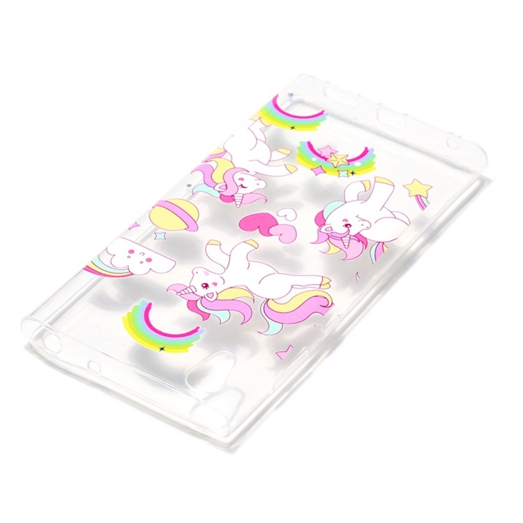 Printing Pattern Soft TPU Jelly Cellphone Case for Sony Xperia L1 - Happy Unicorns-4