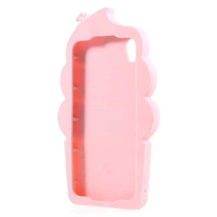 3D Cherry Ice Cream Silicone Mobile Phone Case for Sony Xperia XA1 - Pink-3