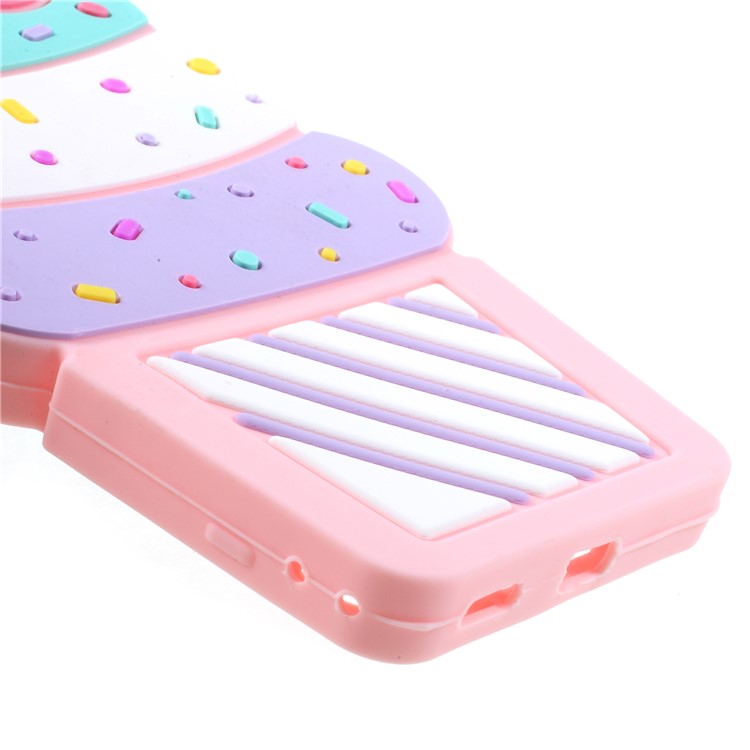 3D Cherry Ice Cream Silicone Mobile Phone Case for Sony Xperia XA1 - Pink-5