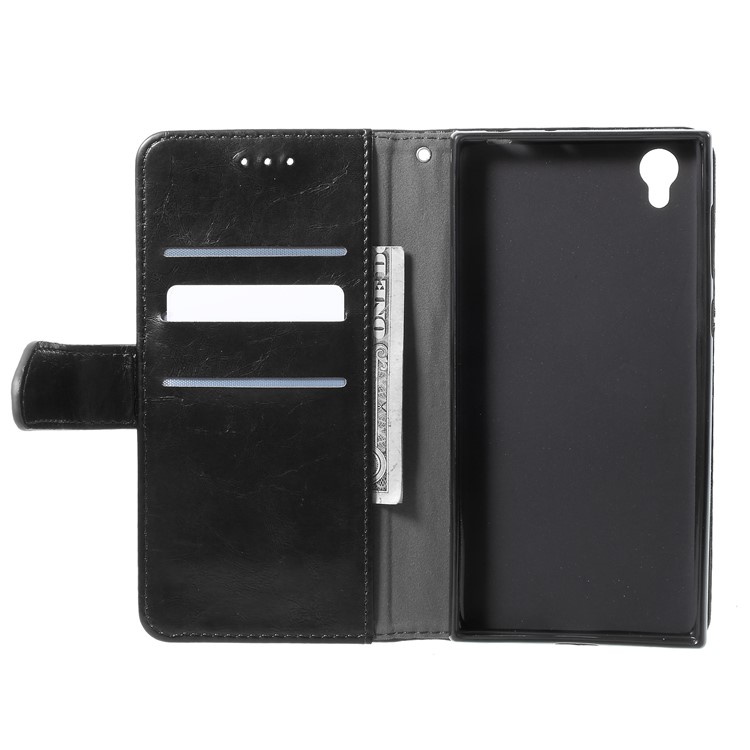 K'TRY Geometric Splicing Series Stand Wallet Leather Case for Sony Xperia L1 - Black-6