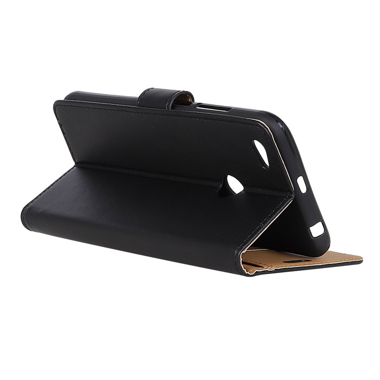 Wallet Stand PU Leather Case for Xiaomi Redmi Note 5A/Y1 Lite (India) - Black-4