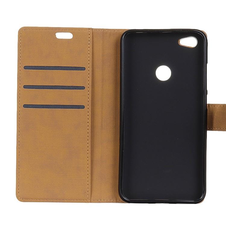 Wallet Stand PU Leather Case for Xiaomi Redmi Note 5A/Y1 Lite (India) - Black-6