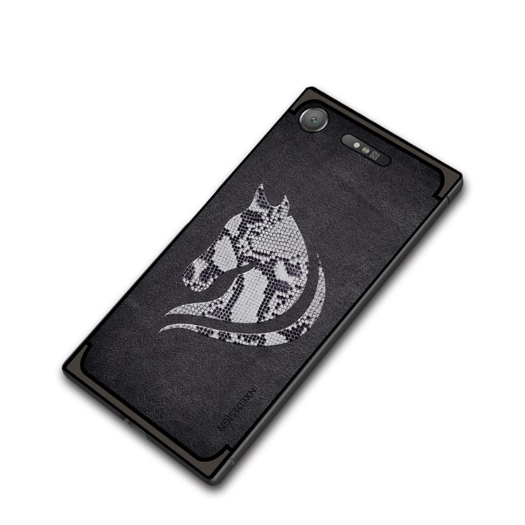 10Pcs/Set NXE Snake Textured Horse Pattern TPU Back Case for Sony Xperia XZ1 - Black-4