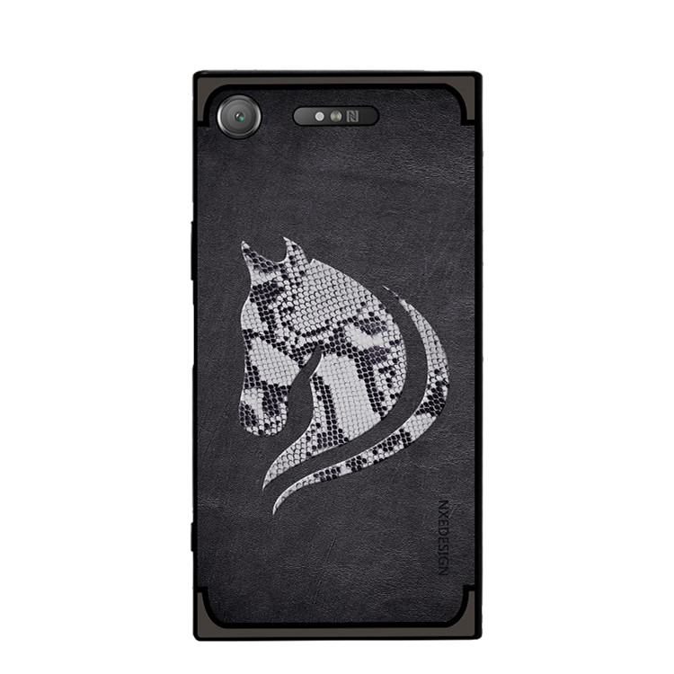 10Pcs/Set NXE Snake Textured Horse Pattern TPU Back Case for Sony Xperia XZ1 Compact - Black-2