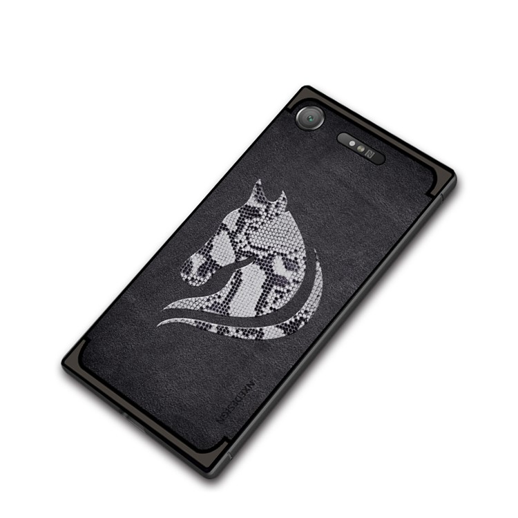 10Pcs/Set NXE Snake Textured Horse Pattern TPU Back Case for Sony Xperia XZ1 Compact - Black-5