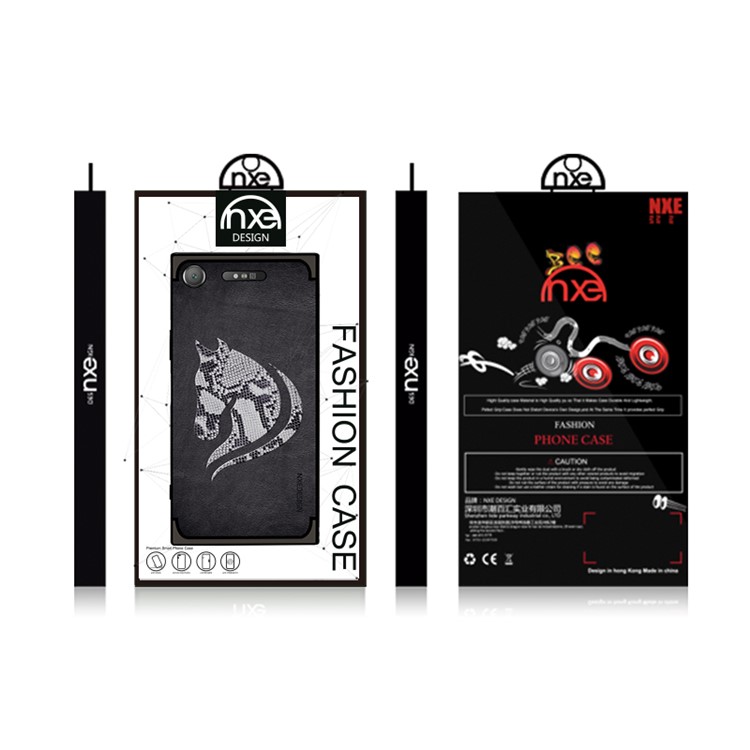 10Pcs/Set NXE Snake Textured Horse Pattern TPU Back Case for Sony Xperia XZ1 Compact - Black-6