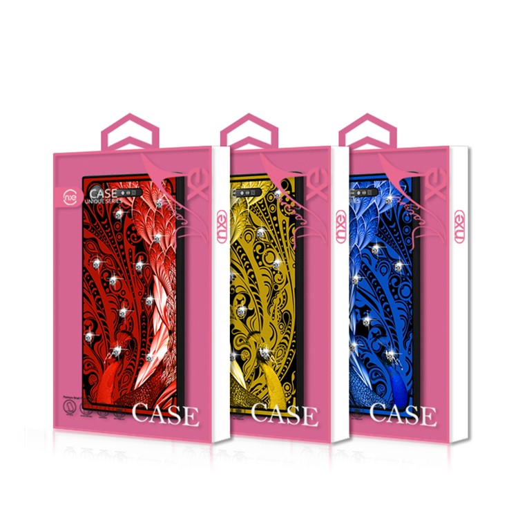 10Pcs/Set NXE Peacock Pattern Diamante TPU Mobile Case for Sony Xperia XZ1 - Red-6