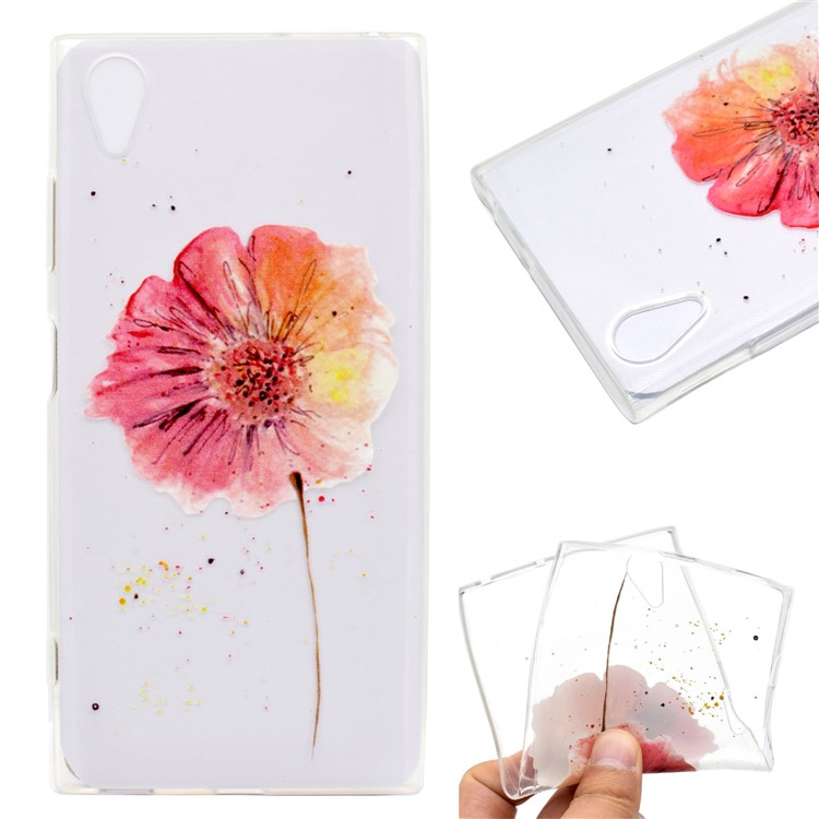 Pattern Printing TPU Cover Case for Sony Xperia XA1 Plus - Vivid Flower-1