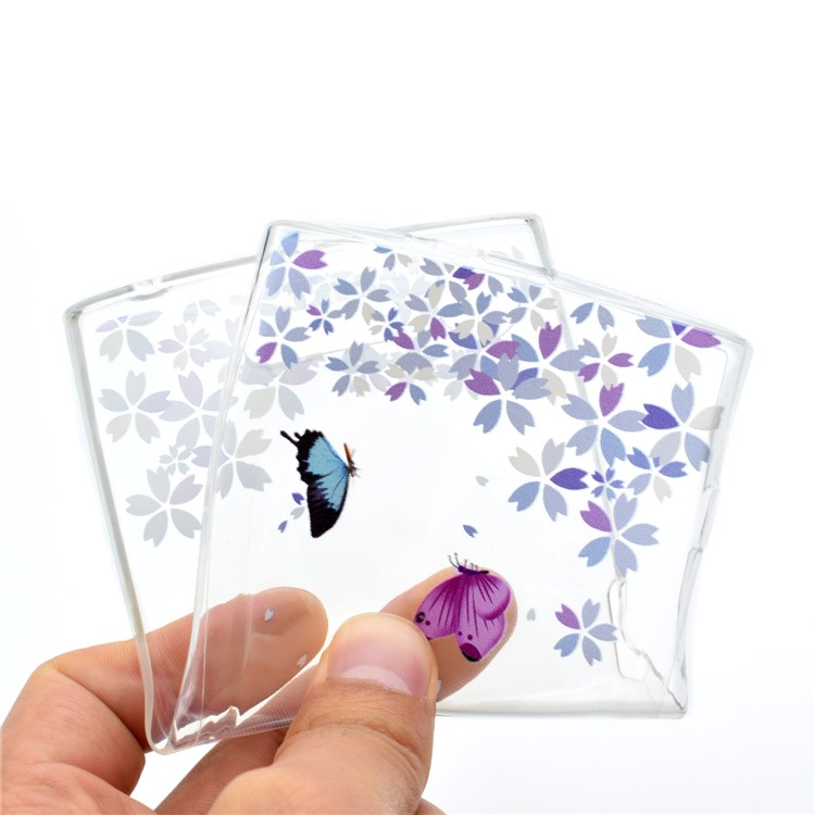 Pattern Printing TPU Gel Featherweight Cover for Sony Xperia XZ1 Compact - Two Butterflies-5