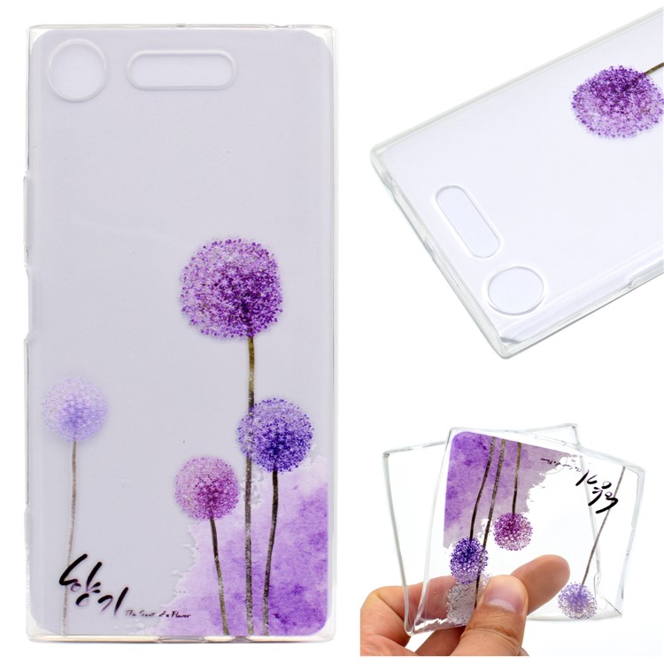 Pattern Printing TPU Gel Lightweight Casing for Sony Xperia XZ1 Compact - Dandelion-1