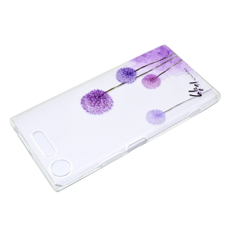 Pattern Printing TPU Gel Lightweight Casing for Sony Xperia XZ1 Compact - Dandelion-4