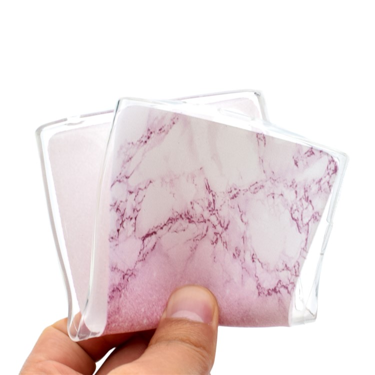 For Sony Xperia XZ1 Compact Pattern Printing TPU Flexible Back Cover - Pink Marble-5