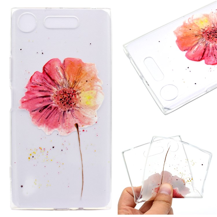 Pattern Printing Soft TPU Jelly Phone Case for Sony Xperia XZ1 - Vivid Flower-1