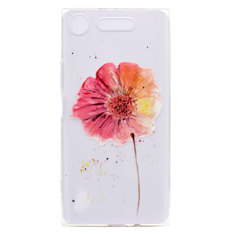 Pattern Printing Soft TPU Jelly Phone Case for Sony Xperia XZ1 - Vivid Flower-2