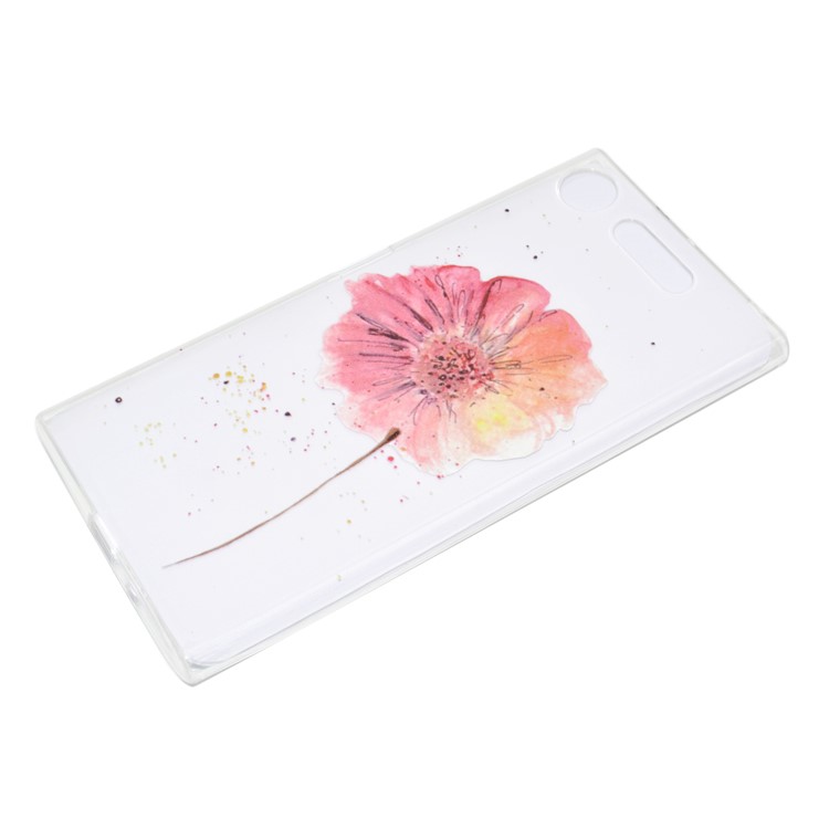 Pattern Printing Soft TPU Jelly Phone Case for Sony Xperia XZ1 - Vivid Flower-3