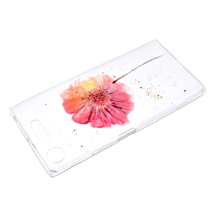 Pattern Printing Soft TPU Jelly Phone Case for Sony Xperia XZ1 - Vivid Flower-4