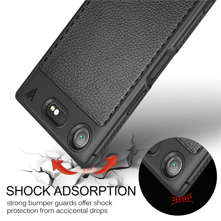 LENUO Gentlemen Series Soft TPU Phone Cover for Sony Xperia XZ1 - Black-4
