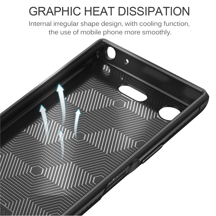LENUO Gentlemen Series Soft TPU Phone Cover for Sony Xperia XZ1 - Black-7