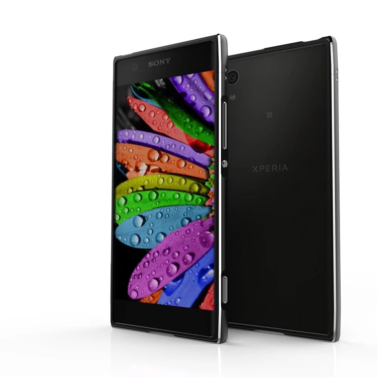 Screw Lock Backless Electroplated Aluminium Alloy Bumper for Sony Xperia XA1 Plus - Black-1