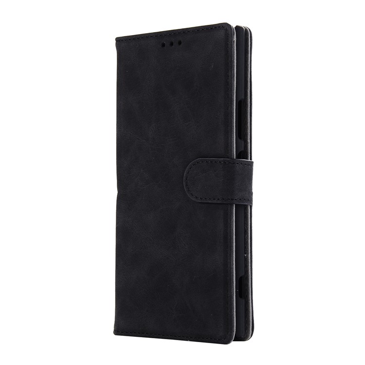 Vintage Style Crazy Horse Leather Stand Wallet Case for Sony Xperia XA1 Ultra - Black-2