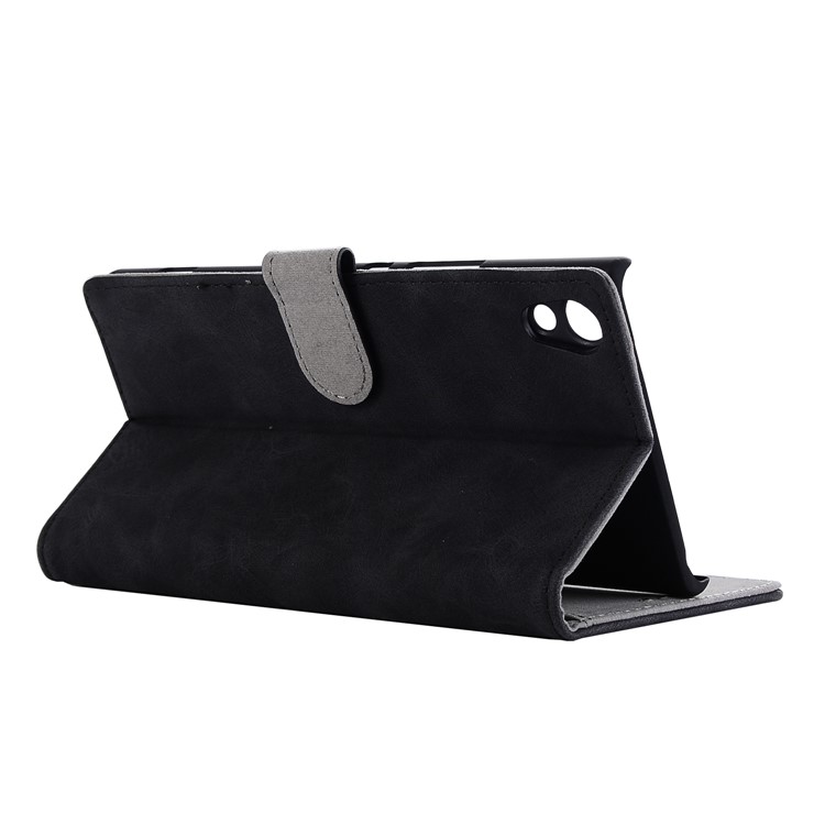 Vintage Style Crazy Horse Leather Stand Wallet Case for Sony Xperia XA1 Ultra - Black-5