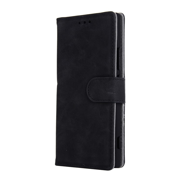 Vintage Style Leather Stand Phone Case for Sony Xperia XA1 - Black-2