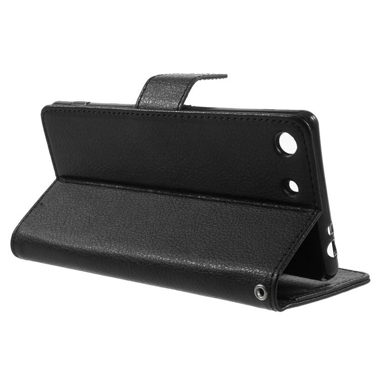 lychee grain leather wallet for sony xperia m5 e5603 m5 dual e5633 black tvc mall lychee grain leather wallet for sony xperia m5 e5603 m5 dual e5633 black tvc mall