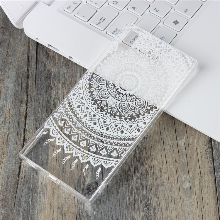 For Sony Xperia XA1 Plus Mandala Flower TPU + PC Combo Protective Cover Shell - White-3