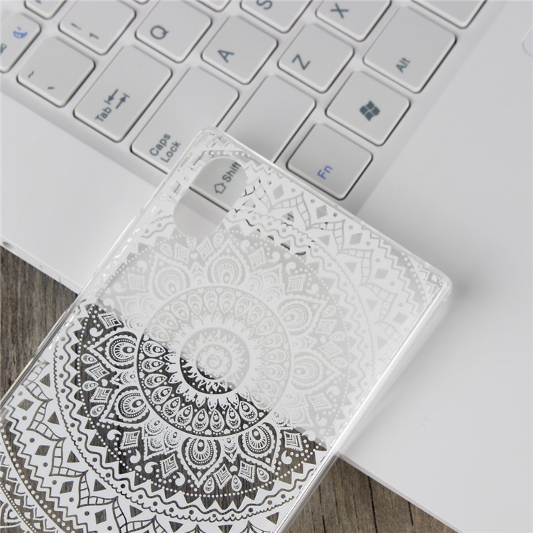 For Sony Xperia XA1 Plus Mandala Flower TPU + PC Combo Protective Cover Shell - White-4