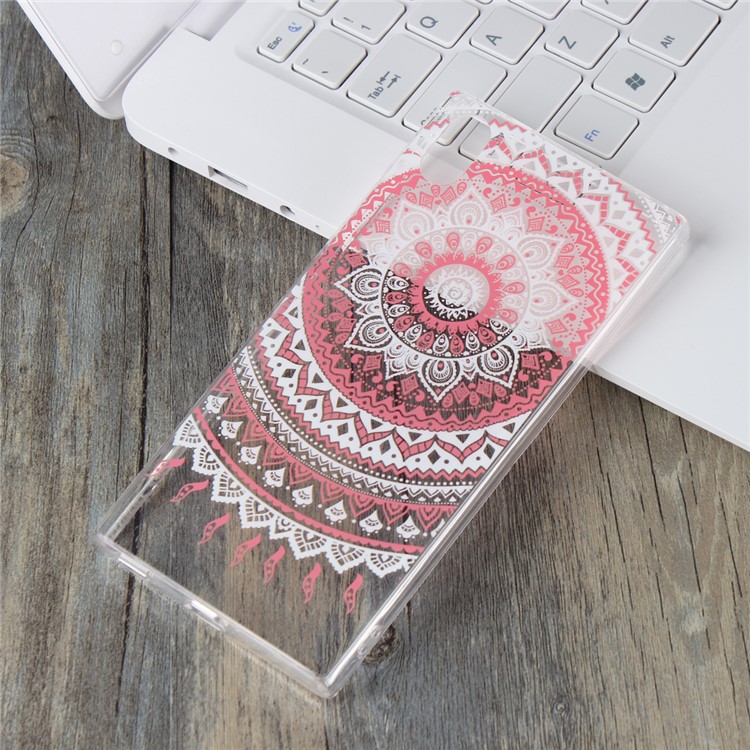 Mandala Flower TPU + Plastic Combo Mobile Case Accessory for Sony Xperia XA1 Plus - Pink-3