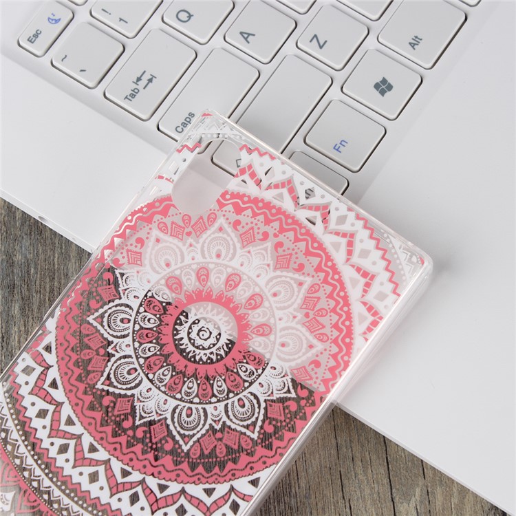 Mandala Flower TPU + Plastic Combo Mobile Case Accessory for Sony Xperia XA1 Plus - Pink-4