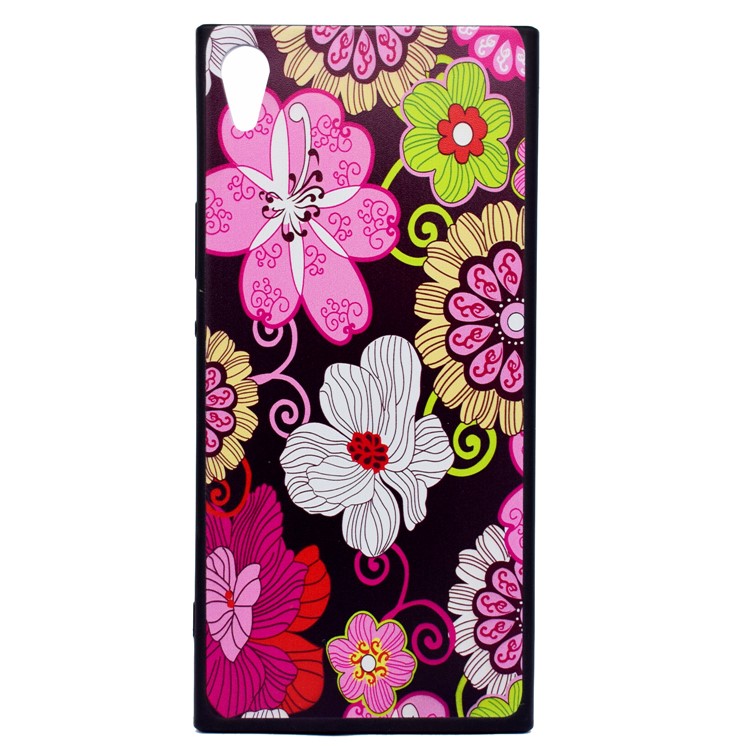 Printing Pattern TPU Mobile Phone Shell for Sony Xperia XA1 Ultra - Vivid Flowers-2