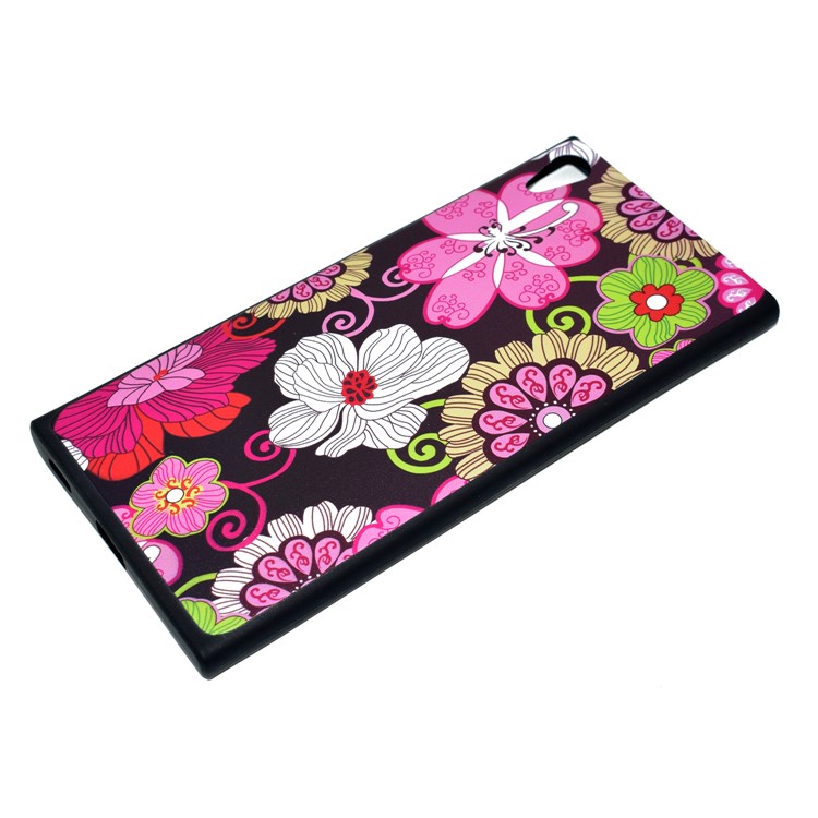 Printing Pattern TPU Mobile Phone Shell for Sony Xperia XA1 Ultra - Vivid Flowers-3