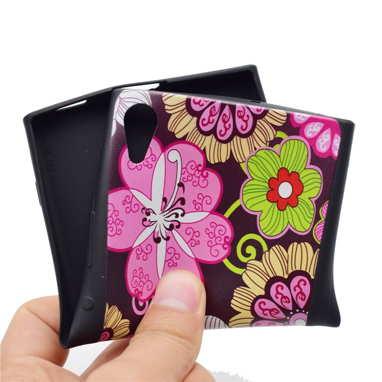 Printing Pattern TPU Mobile Phone Shell for Sony Xperia XA1 Ultra - Vivid Flowers-5