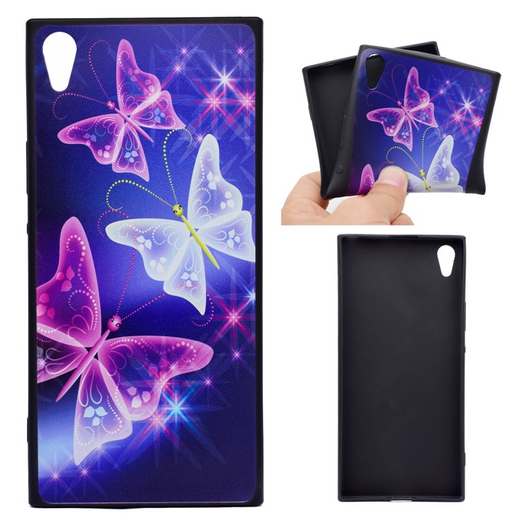 Printing Pattern TPU Protective Cell Phone Cover for Sony Xperia XA1 Ultra - Pretty Butterflies-1