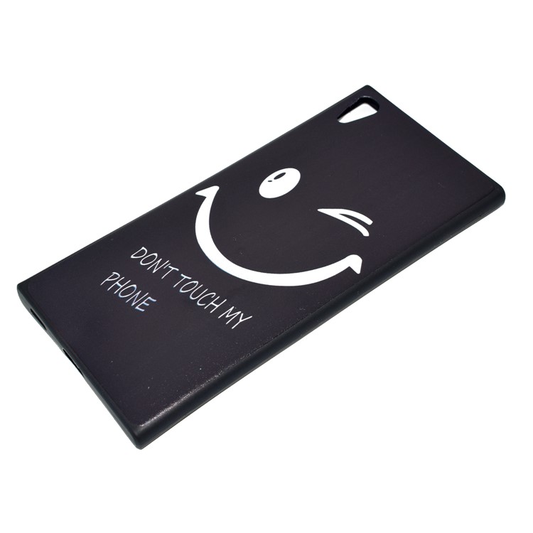 Printing Pattern TPU Soft Phone Casing for Sony Xperia XA1 Ultra - Blink Eyes and Do Not Touch My Phone-3